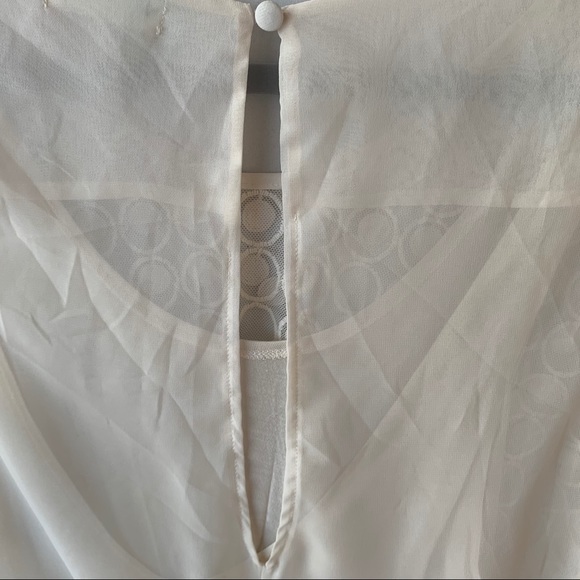 Zara tee shirt collection sheer dress cream medium - Picture 5 of 10